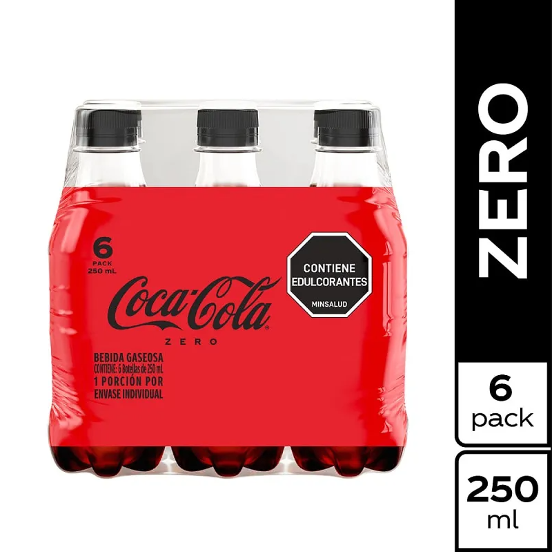 Coca Cola Zero 250Ml 6 Unidades