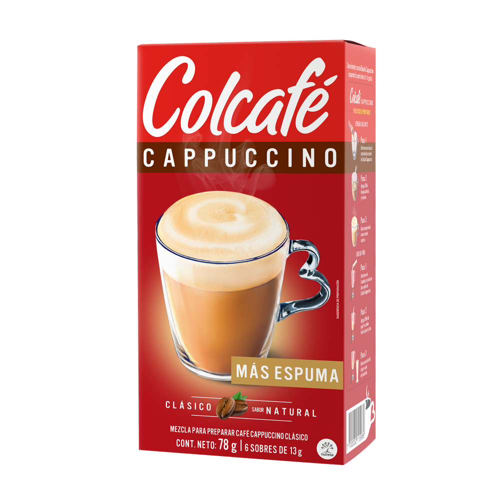 Colcafe Cappuccino Clasico 6 Sobres 78Gr