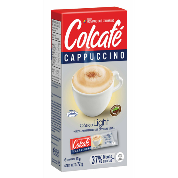 Colcafé Cappuccino Light Sobres 6 Unidades 108Gr