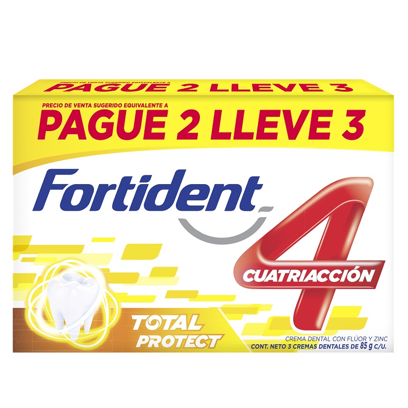 Crema Dental Fortident Total Protect Pague 2 LLeve 3 170Gr