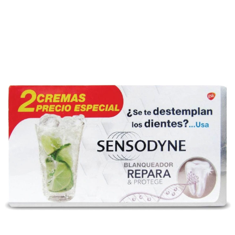 Crema Dental Sensodyne Repara & Protege Blanqueadora 100Gr 2 Unidades