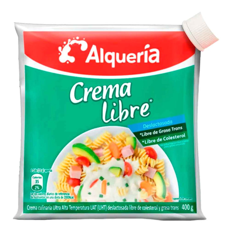 Crema De Leche Alquería Libre 400Gr