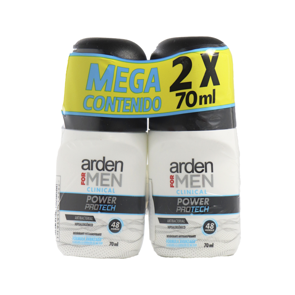 Desodorante Arden For Men Clinical Roll On 2 Unidades 140Ml