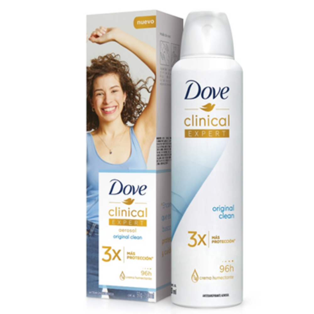 Desodorante Dove Clinical Expert Original Clean Aerosol  91Gr