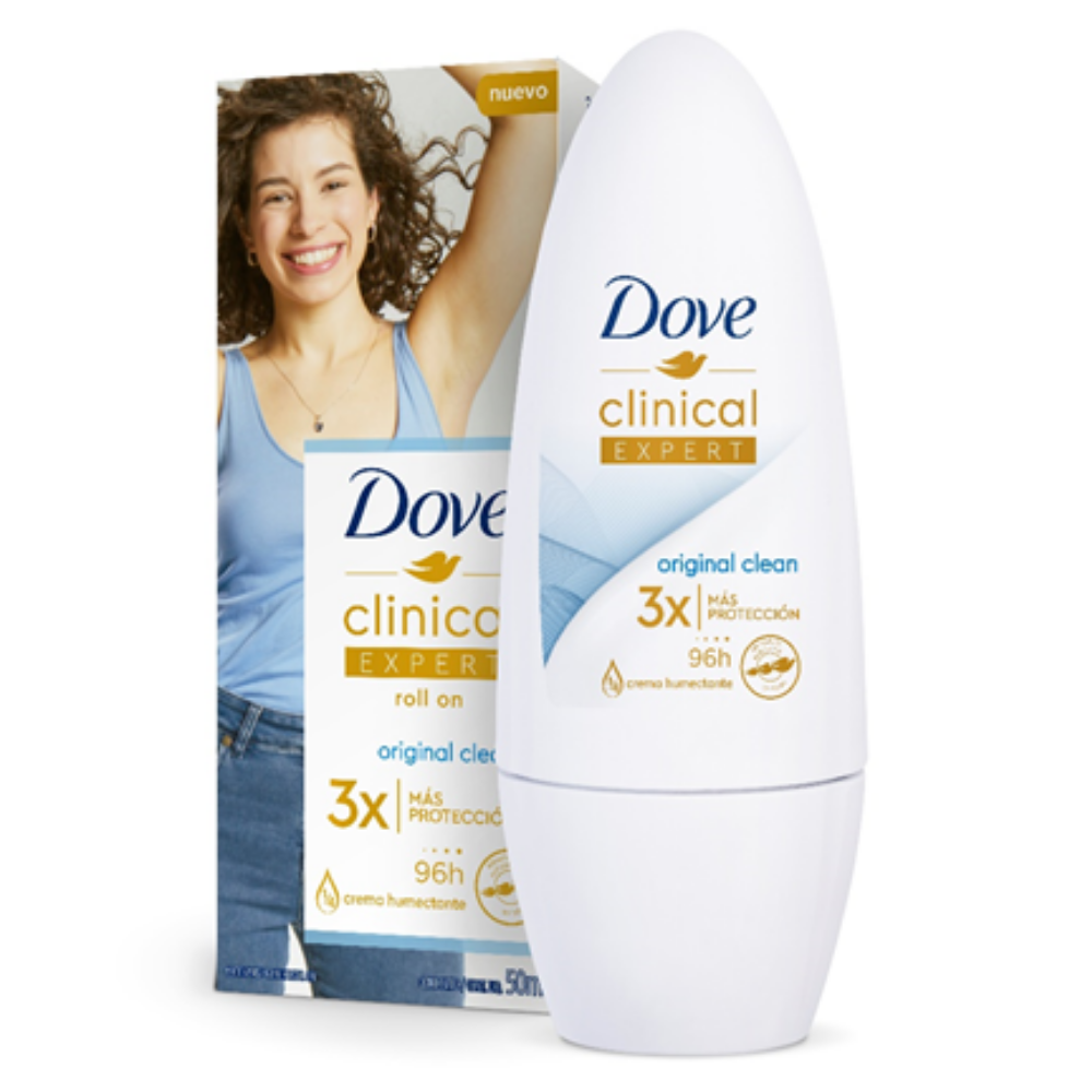 Desodorante Dove Clinical Expert Original Clean Rollon 50Ml