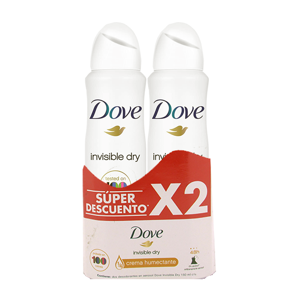 Desodorante Dove Invisible Spray 89Gr 2 Unidades