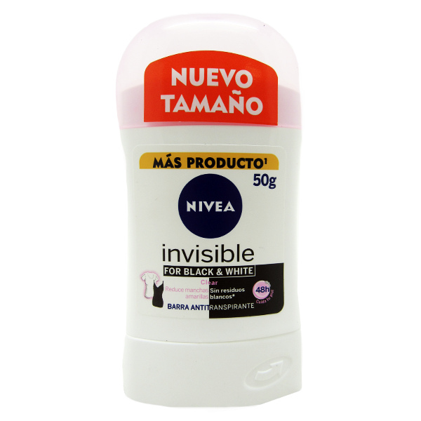Desodorante Nivea Invisible Clear Barra 50Gr