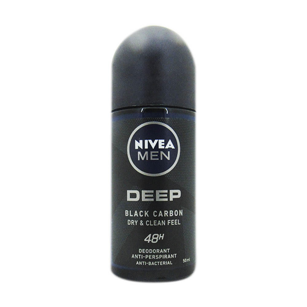 Desodorante Nivea Men Deep Black Carbon Rollon 50Ml 