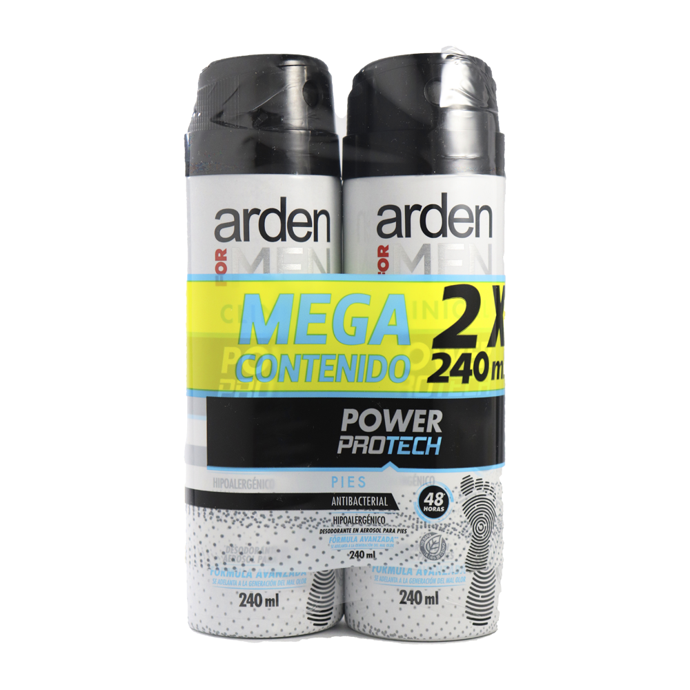 Desodorante Pies Arden For Men Clinical Spray 2 Unidades 480Ml