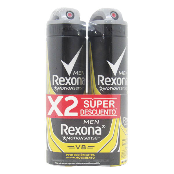 Desodorante Rexona V8 Spray 2 Unidades 180Gr Precio Especial