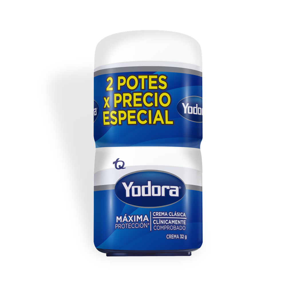 Desodorante Yodora Clasico Crema 2 Unidades 64Gr Precio Especial