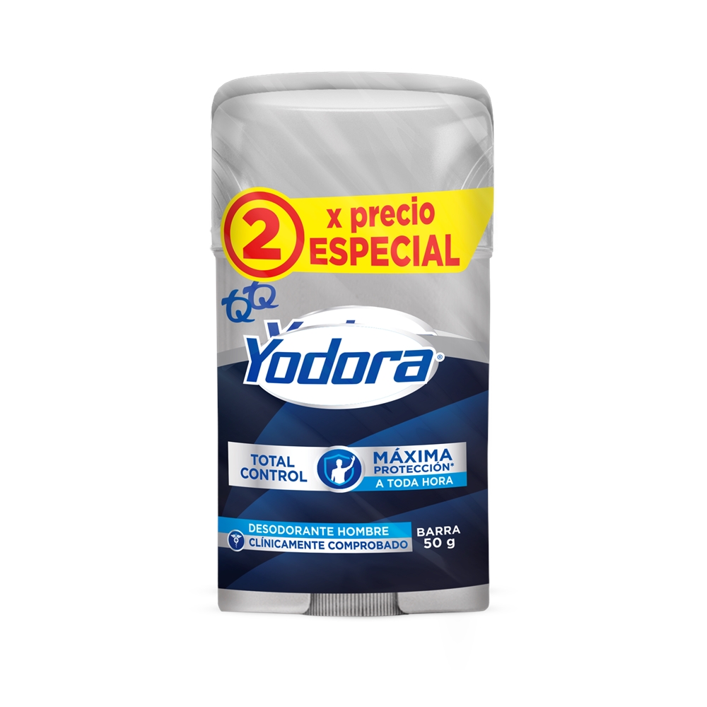 Desodorante Yodora Men Total Control Barra 2 Unidades 100Gr