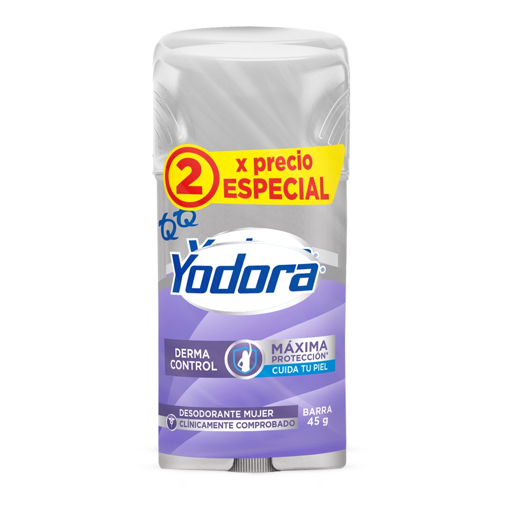 Desodorante Yodora Women Derma Control Barra 2 Unidades 90Gr