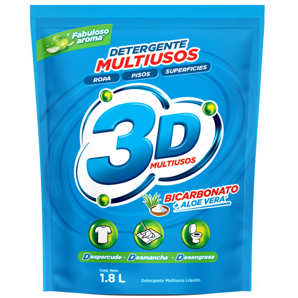 Detergente Líquido 3D Multiusos 1800Ml