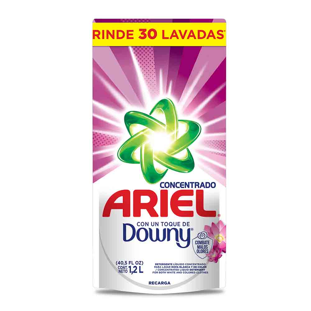 Detergente Líquido Ariel Concentrado Downy Doypack 1200Ml