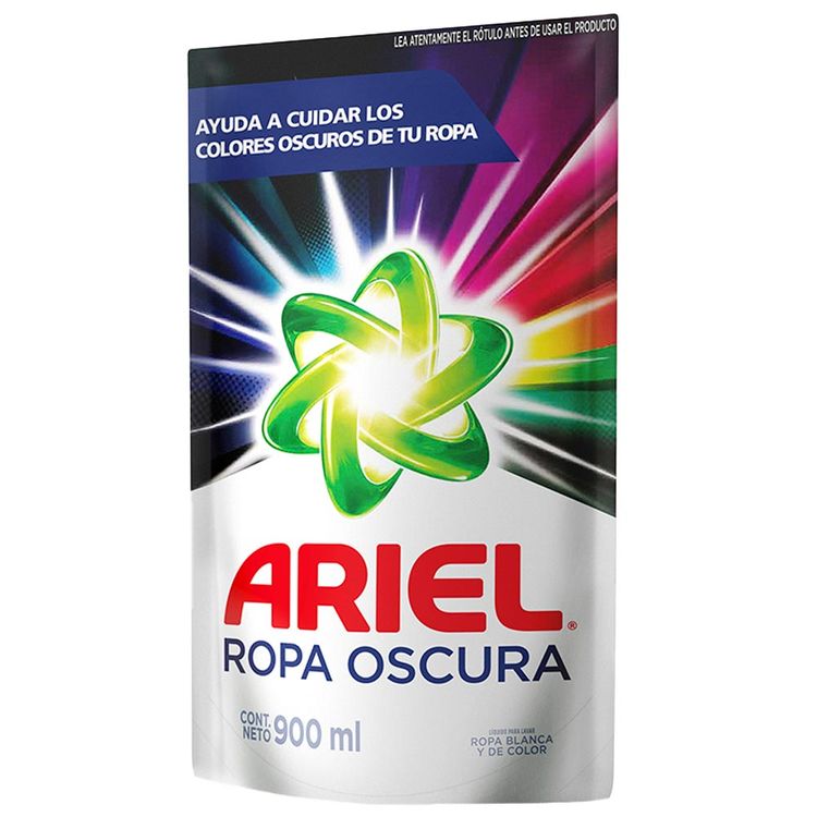 Detergente Líquido Ariel Ropa Oscura Doypack 900Ml