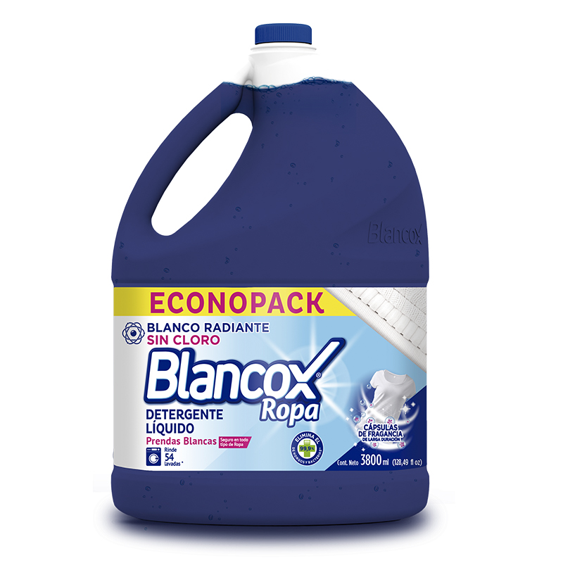 Detergente Líquido Blancox Prendas Blancas 3800Ml