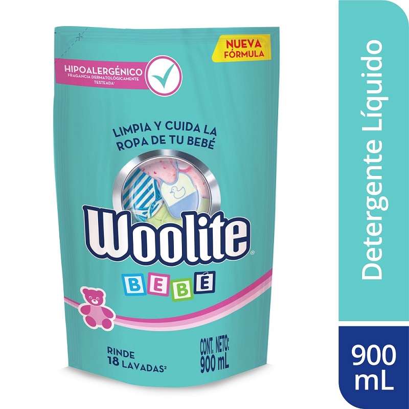 Detergente Líquido Woolite Baby Doypak 900Ml