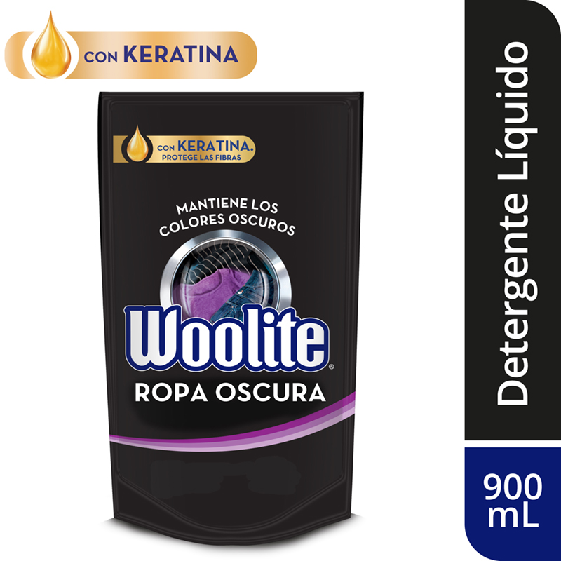 Detergente Líquido Woolite Ropa Oscura Doypack 900Ml