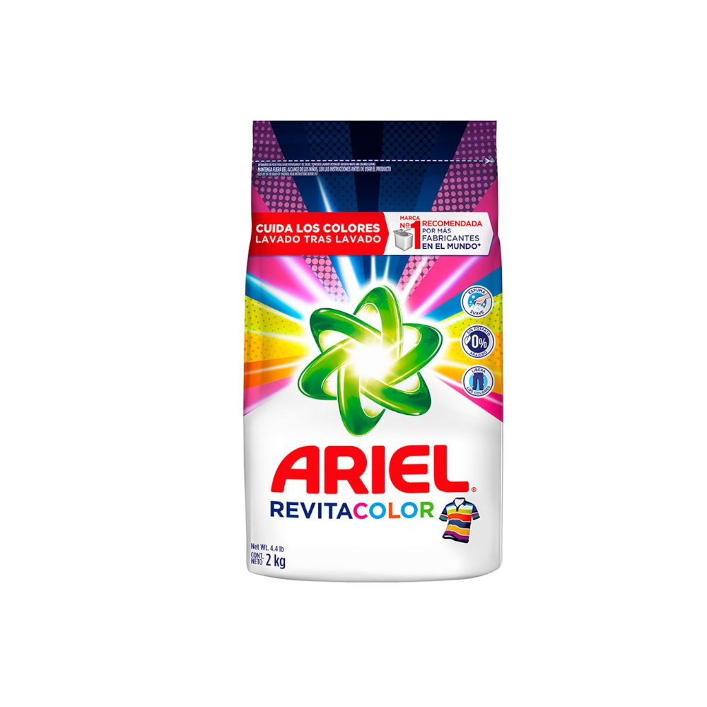 Detergente Polvo Ariel Revitacolor 2000Gr