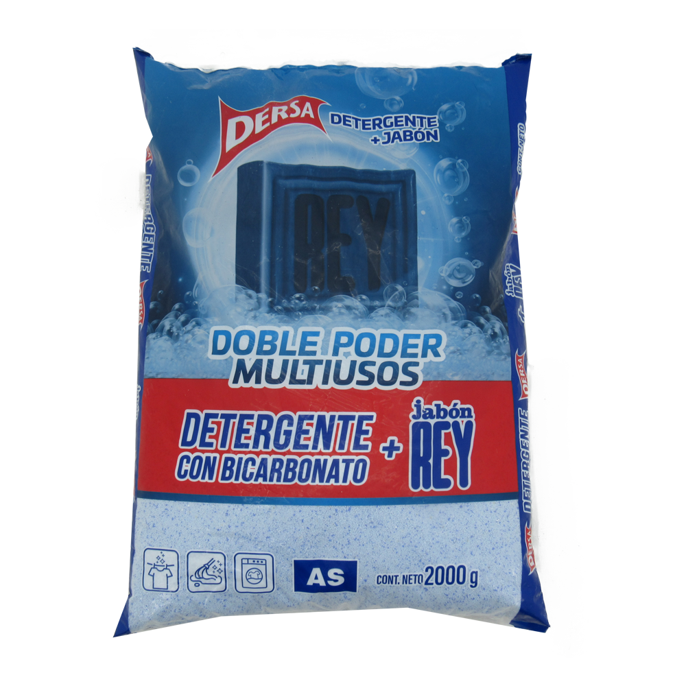 Detergente Polvo As Bicarbonato 2000Gr + Jabón Rey
