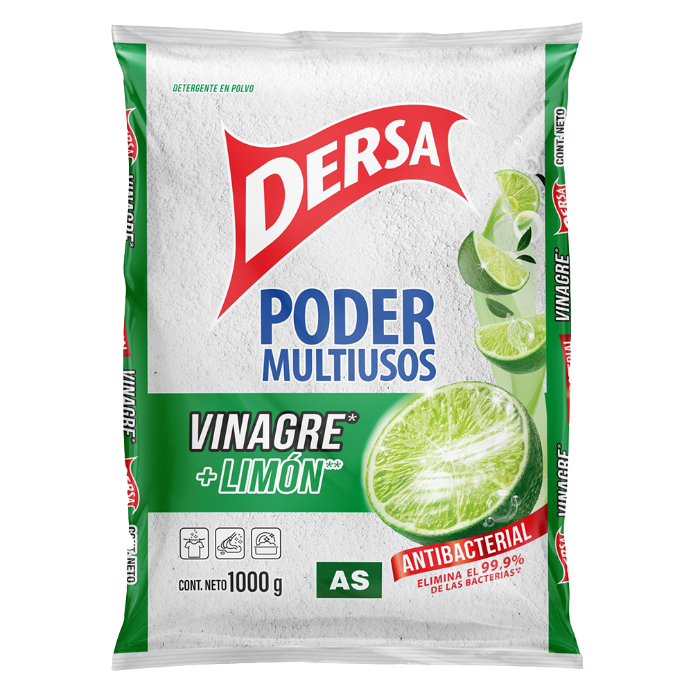 Detergente Polvo As Vinagre Limon 1000Gr