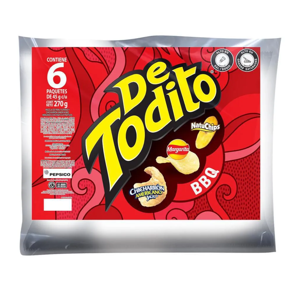 Detodito Bbq Paketón 6 Unidades 270Gr