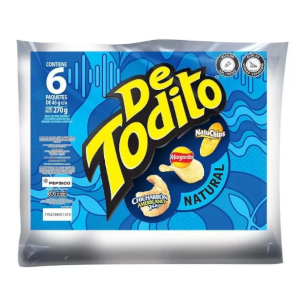 Detodito Natural Paketón 6 Unidades 270Gr