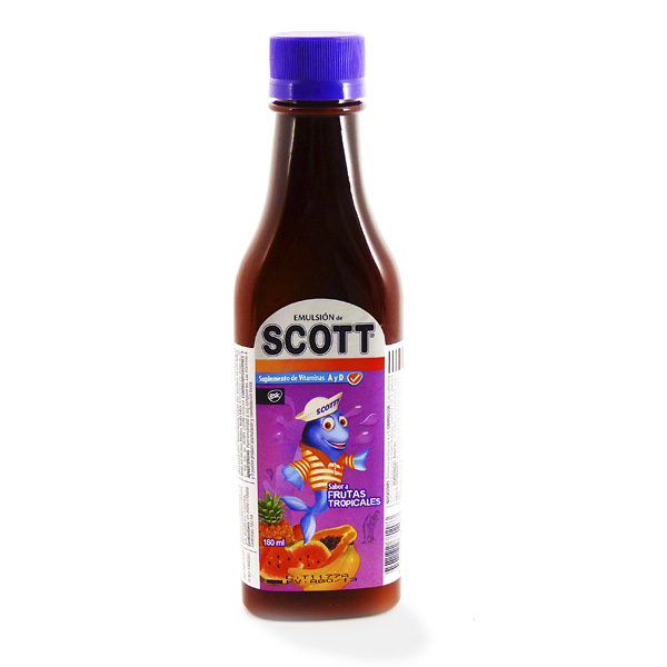 Emulsion de Scott Frutas Tropicales (tropical fruit) (360 ml) 12 Fl Oz  (Pack of 1)