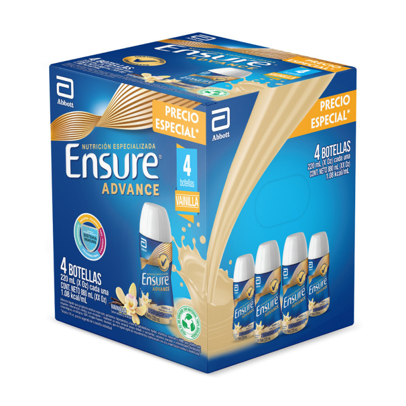 Ensure Advance Vainilla 4 Unidades 880Ml