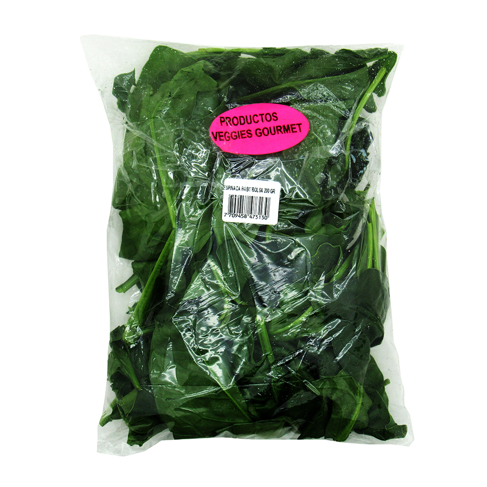 Espinaca Baby Ecol Veggies Gourmet 200Gr