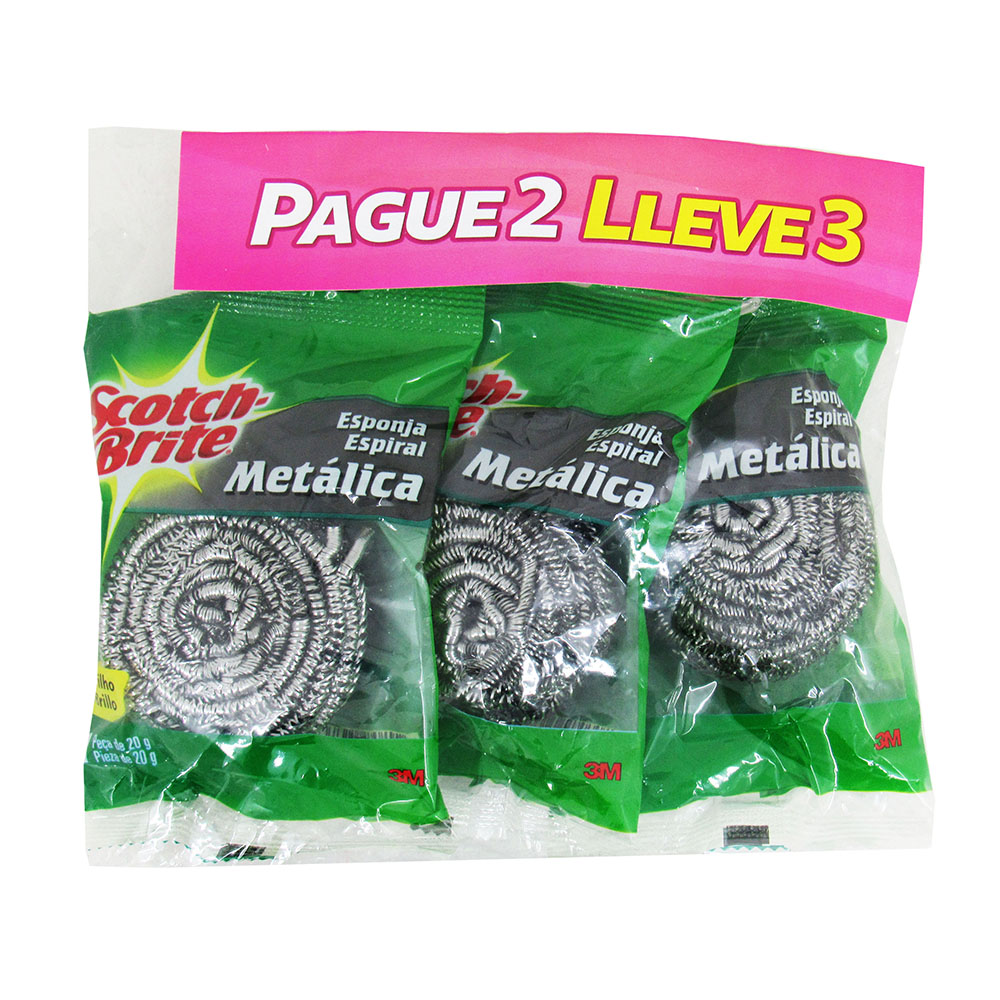 Esponjilla Espiral Ball Scotch Brite Pague 2 Lleve 3