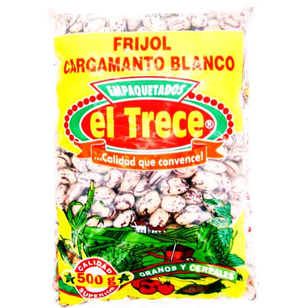 Frijol Cargamanto Blanco El Trece 500Gr