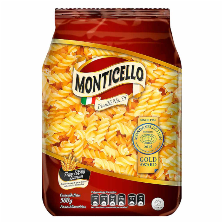 Fusilli Monticello 500Gr