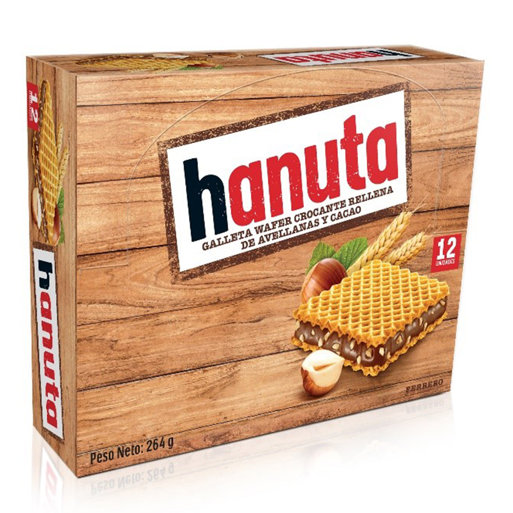 Galleta Hanuta Ferrero Caja 12 Unidades 264Gr