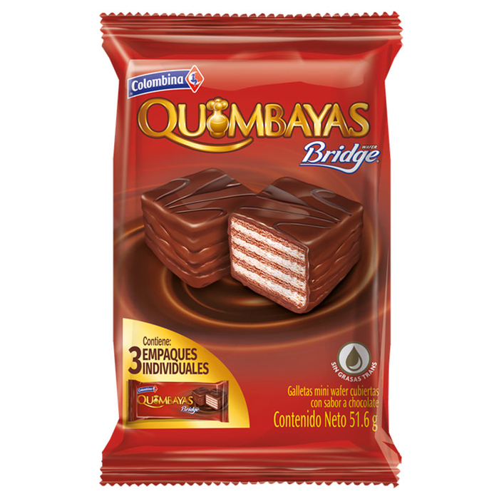 Galletas Bridge Quimbayas Chocolate 51.6Gr
