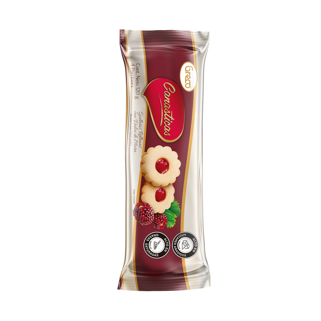 Galletas Canastica Greco Rellenas Con Dulce De Mora 120Gr