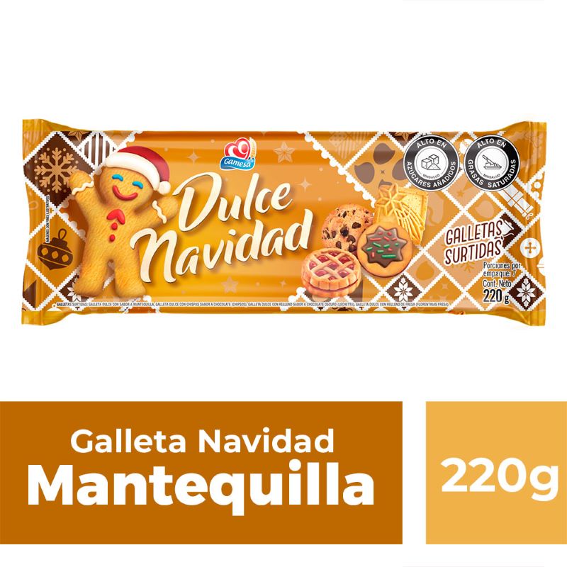 Galletas Dulce Navidad Surtida Bolsa 220Gr
