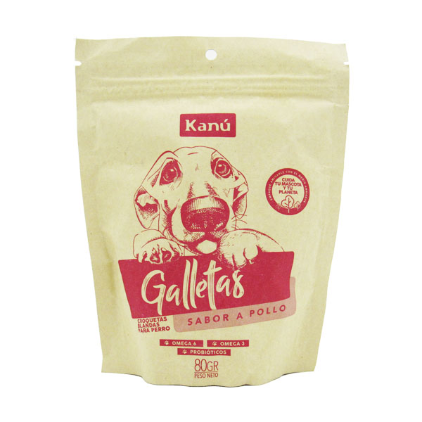 Galletas Kanú Pollo Para Perros 80Gr