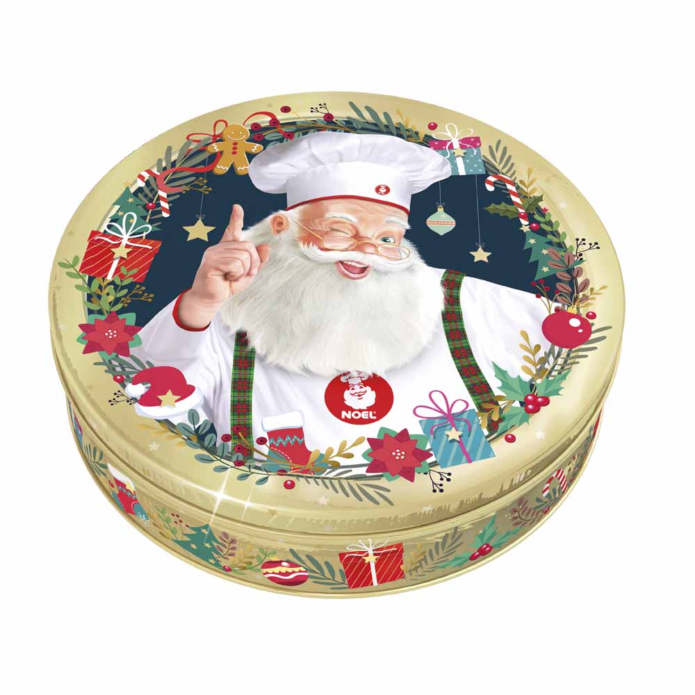 Galletas Navidad Noel Lata Circular 521Gr