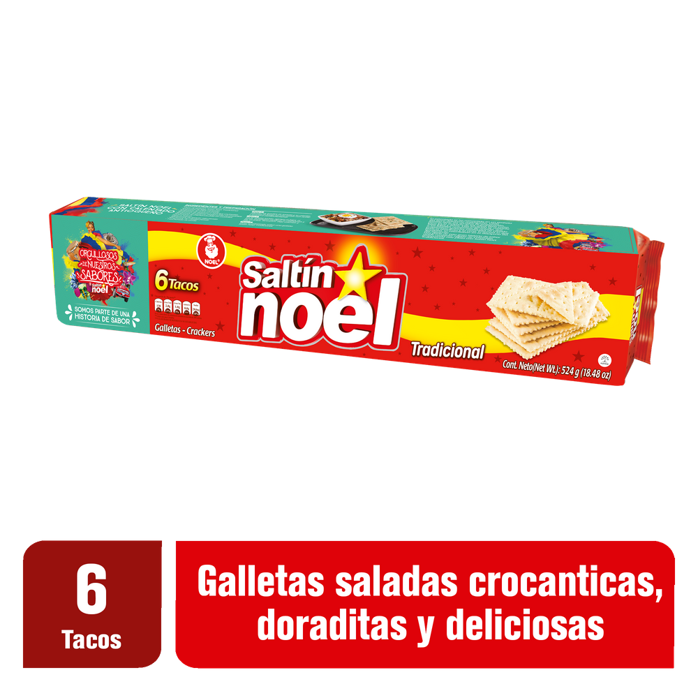 Galletas Saltín Noel 6 Tacos 524Gr