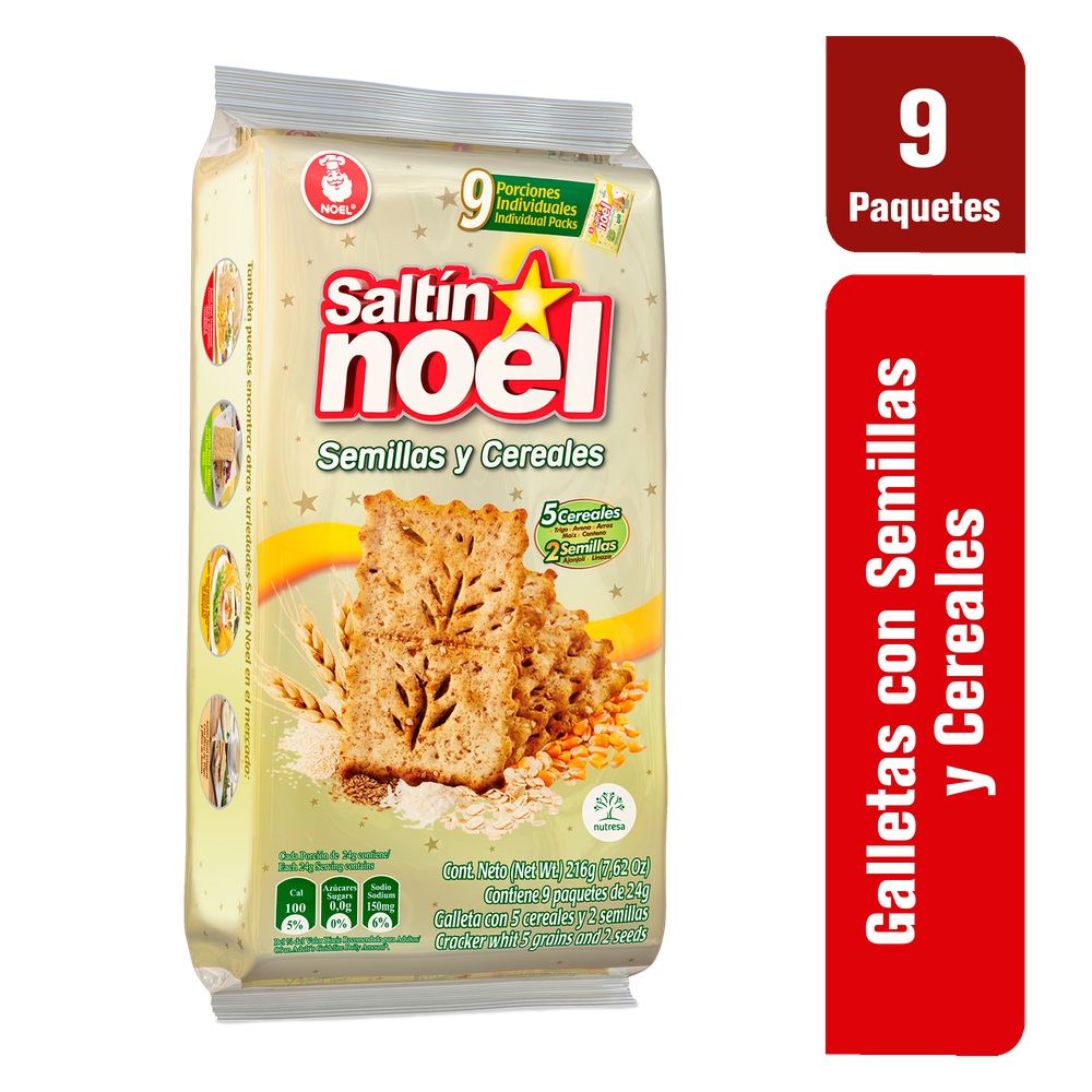 Galletas Saltín Noel Semillas Y Cereales 216Gr