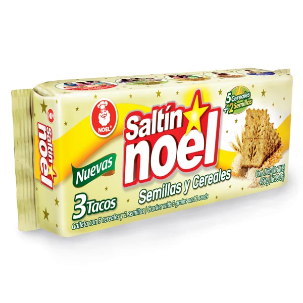 Galletas Saltín Noel Semillas Y Cereales Taco 432Gr