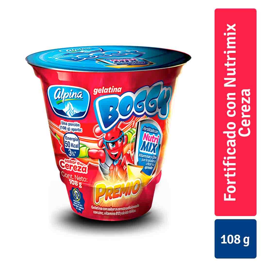 Gelatina Boggy Cereza Premio 108Gr