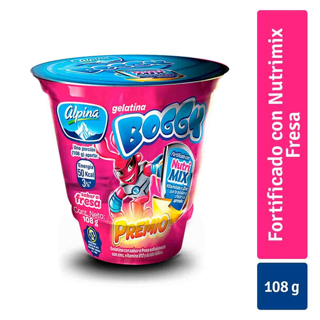 Gelatina Boggy Fresa Premio 108Gr