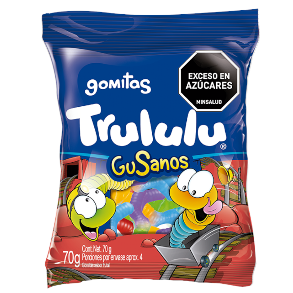 Gomas Trululu Gusanos 70Gr