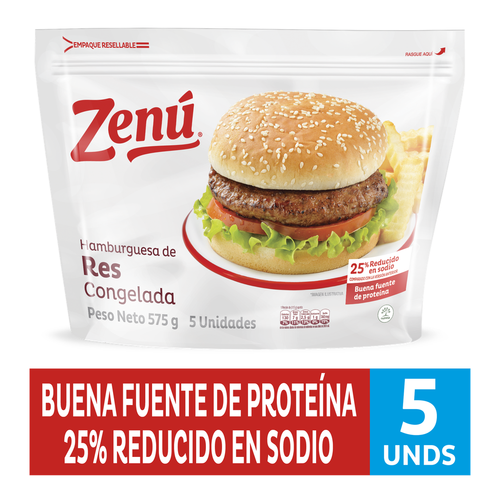 Hamburguesa Zenú Congelada 575Gr