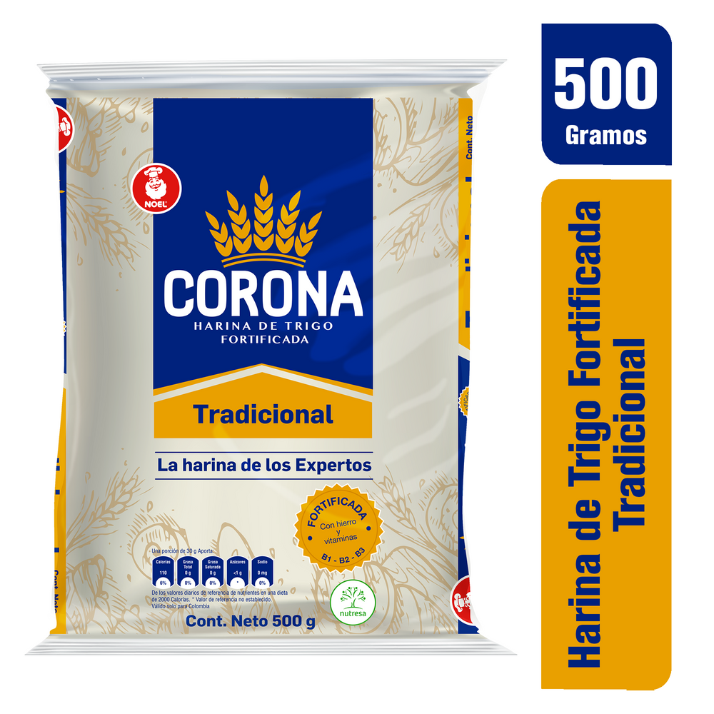 Harina Trigo Corona Bolsa 500Gr