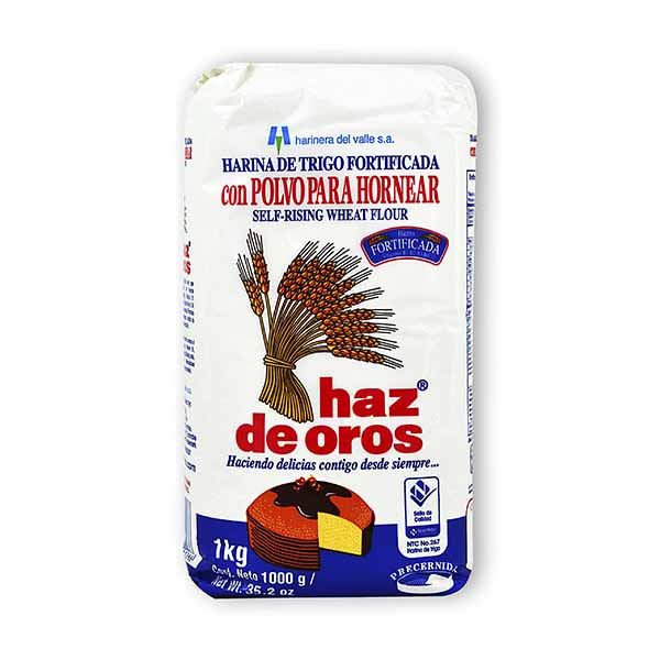 Harina Trigo Haz De Oros Con Polvo Para Hornear 1000Gr