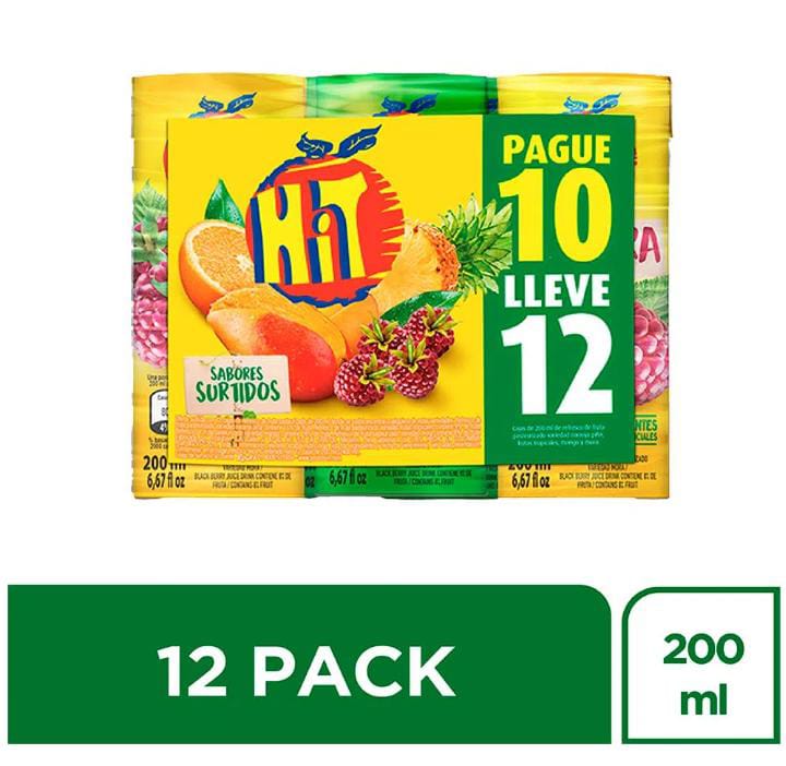 Hit Surtido 200Ml Tetrapak Pague 10 Lleve 12